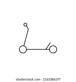 Scooter, Kick Scooter Thin Line Icon Vector Illustration Logo Template. Suitable For Many Purposes.