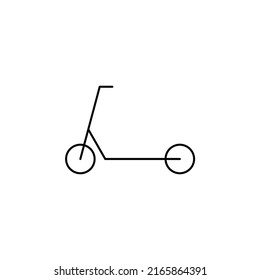 Scooter, Kick Scooter Thin Line Icon Vector Illustration Logo Template. Suitable For Many Purposes.