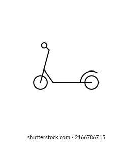 Scooter, Kick Scooter Thin Line Icon Vector Illustration Logo Template. Suitable For Many Purposes.