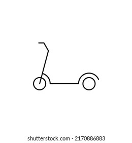 Scooter, Kick Scooter Thin Line Icon Vector Illustration Logo Template. Suitable For Many Purposes.