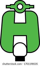 Scooter in a letter H
