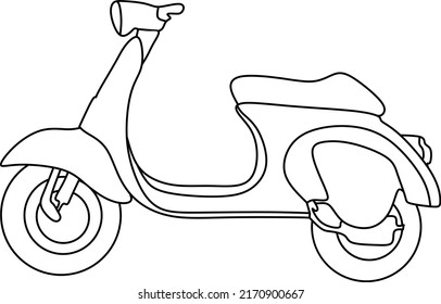 8,106 Scooter Line Art Images, Stock Photos & Vectors 