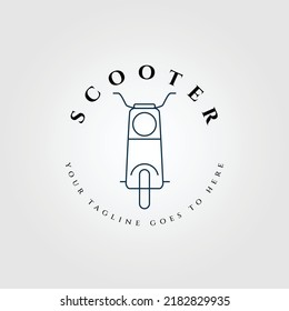 scooter line art logo, icon and symbol vector illustration design