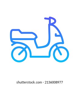 Scooter Line Gradient Icon Design
