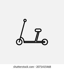 scooter line icon design concept 
