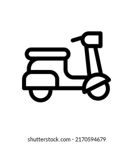 scooter line icon illustration vector graphic 