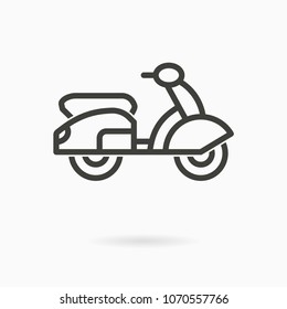 Scooter line icon, motorbike symbol