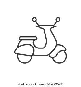Scooter line icon. Motorcycle.
