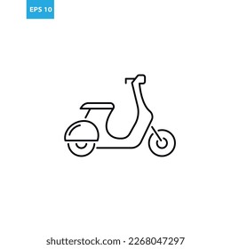 Icono de línea Scooter Ilustración del vector