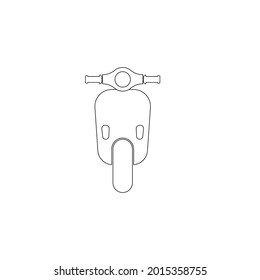 Scooter line icon, vector sign outline, linear pictogram style isolated on white. Shipping symbol, logo illustration. Editable strokes. Pixel perfect graphics