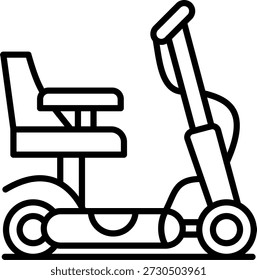 Scooter Line Vector Icon Design