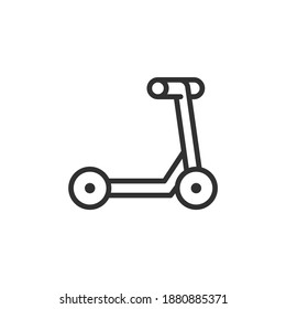 scooter, linear icon. Editable stroke