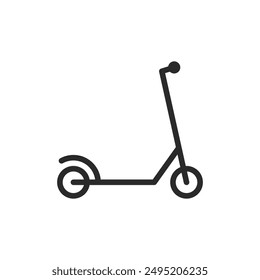 Scooter, linear style icon. personal or shared scooter transportation. Editable stroke width.