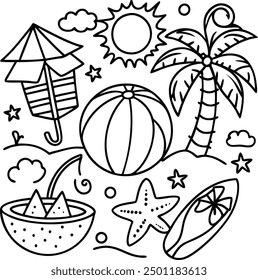 scooter for little kids a coloring page with a convector art illustration 