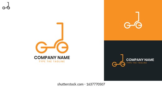 Scooter Logo - All elements on this template are editable with vector software