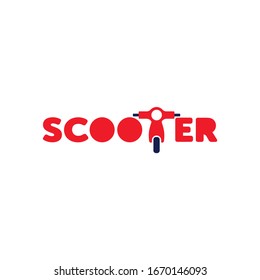 Plantilla vectorial de silueta de diseño con logotipo Scooter.