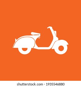 Scooter Logo design silhouette vector. Motorbike Logotype icon