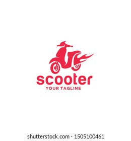 Scooter Logo Design Stock Vector