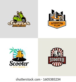 Scooter Logo Design Vector Image
