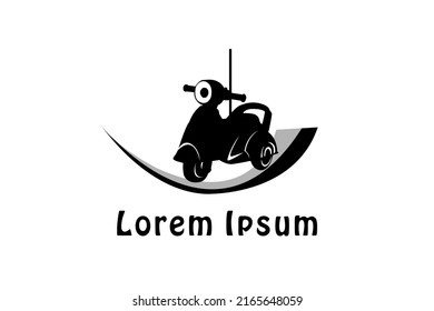 Plantilla de diseño de icono de Scooter