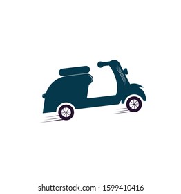 Scooter logo. Scooter symbol. Retro scooter icon isolated. Vector illustration.	