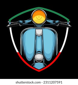 Scooter mascot design vector illustration