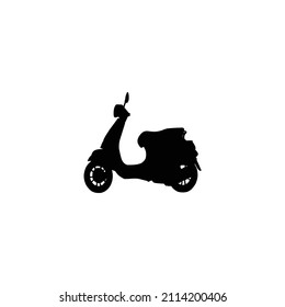 Scooter Matic Black White Vector