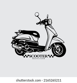 Scooter Matic Club Illustration For Logo