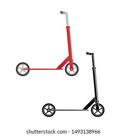 Scooter. Means of transportation. Vector illustration