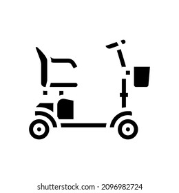 scooter medical drive glyph icon vector. scooter medical drive sign. isolated contour symbol black illustration