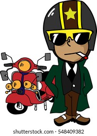 Scooter Mod Cartoon