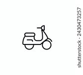 Scooter Moped Vector Icon Sign Symbol