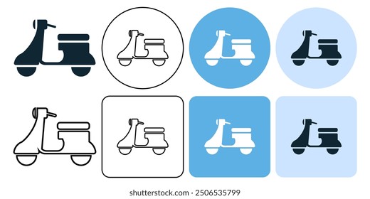 scooter, motor, bike, motorcycle icon symbol ui and ux design, glyphs and stroke line icon