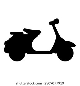 Scooter motorbike silhouette. Vector image