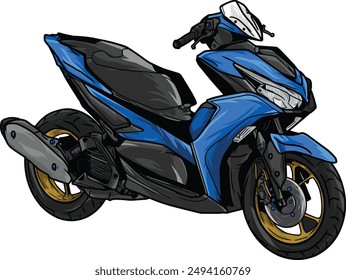 a scooter motorbike vector design illustration
