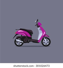 Scooter motorbike vector illustration flat style concept