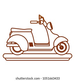 Scooter motorcycle cartoon