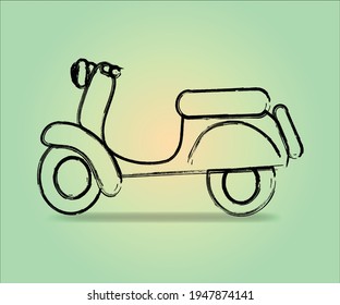 Scooter motorcycle icon vector illustration graphic design