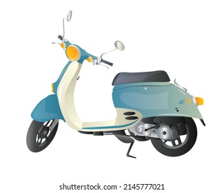 Scooter motorcycle illustration, easy to change colors and for many type of use.