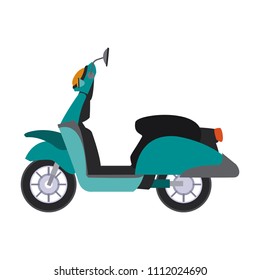 Scooter motorcycle isolated