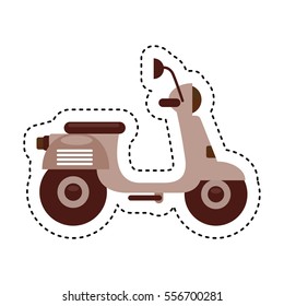 scooter motorcycle isolated icon vector illustration design