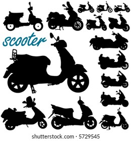 scooter motorcycle vector