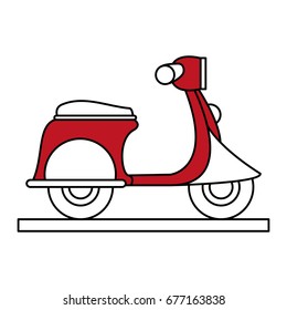 scooter motorcycle vector illustration