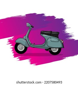 scooter motorcycle vector. suitable for logos, t-shirt, stickers, etc