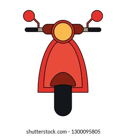 Scooter motorcyle frontview