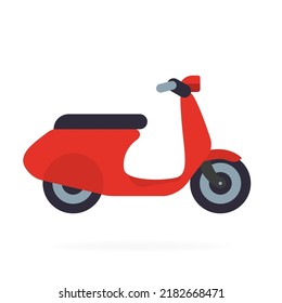 Scooter on a white background. Vector illustration