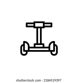 Scooter With Outline Icon Vector
