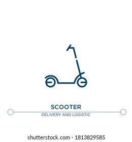 scooter outline vector icon. simple element illustration. scooter outline icon from editable delivery concept. can be used for web and mobile

