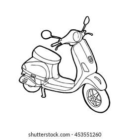 Scooter Vector Illustration Stock Vector (royalty Free) 1149124928