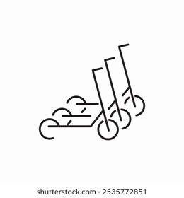 scooter parking icon sign vector